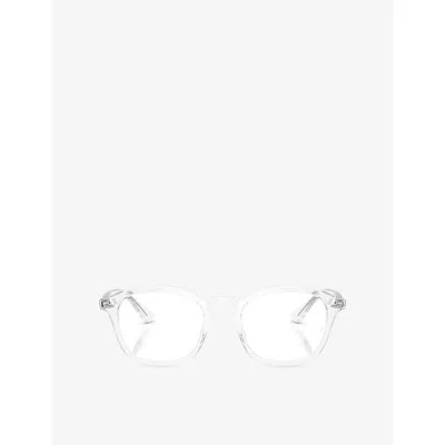 Ray Ban Womens Clear Rb5451 Round-frame Acetate Optical Glasses In Yellow