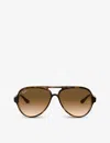 Ray Ban Ray-ban Womens Cream Cats 50000 Classic Propionate Sunglasses In Cream