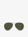 Ray Ban Ray-ban Womens Gold Rb3025 Aviator-frame Metal Sunglasses In Gold
