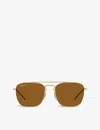 Ray Ban Ray-ban Womens Gold Rb3588 Square-frame Acetate Sunglasses In Gold