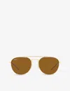 Ray Ban Ray-ban Womens Gold Rb3589 Phantos-frame Metal Sunglasses In Gold