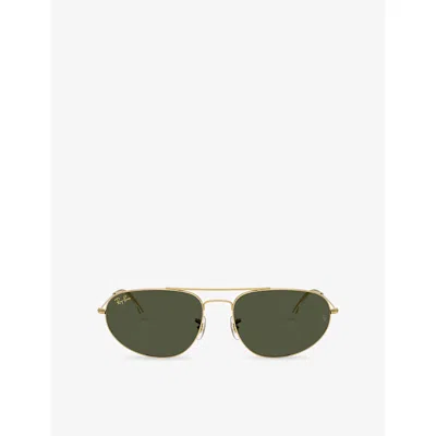 Ray Ban Womens Gold Rb3945 Explorer Iv Irregular Metal Sunglasses In Pattern
