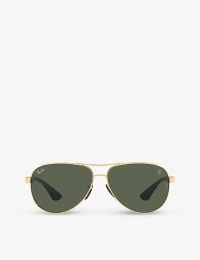 Ray Ban Ray-ban Womens Gold Rb8331m Scuderia Ferrari Metal Sunglasses