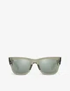 Ray Ban Ray-ban Womens Green Rb0840s Mega Wayfarer Tortoiseshell-frame Acetate Sunglasses In Green