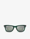 Ray Ban Ray-ban Womens Green Rb2140 Wayfarer Acetate Sunglasses In Green