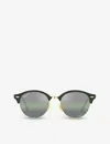 Ray Ban Ray-ban Womens Green Rb4246 Clubround Chromance Round-frame Acetate Sunglasses In Green