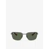 Ray Ban Womens Rayban X Scuderia Ferrari Branded Metal Sunglasses Grey In Grey