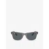 Ray Ban Womens Grey Rb2140 Wayfarer Rectangle-frame Acetate Sunglasses