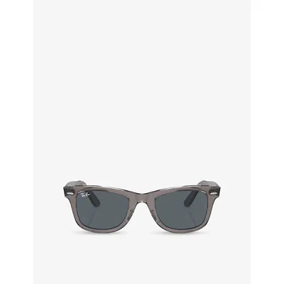 Ray Ban Womens Grey Rb2140 Wayfarer Rectangle-frame Acetate Sunglasses In Gray