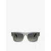 Ray Ban Womens Rb2217m Scuderia Ferrari Collection Square-frame Acetate Sunglasses Grey