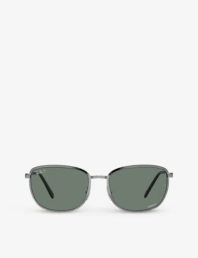 Ray Ban Rb3705 Chromance Sunglasses Gunmetal Frame Grey Lenses Polarized 57-19