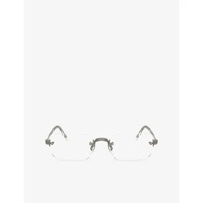 Ray Ban Womens Grey Rb3928v Square-frame Metal Optical Glasses In Gray