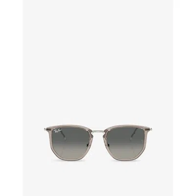 Ray Ban Womens Grey Rb4451 Irregular-frame Nylon Sunglasses
