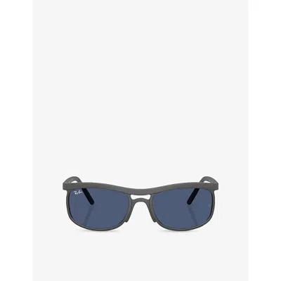 Ray Ban Womens Grey Rb4452 Liteforce Square-frame Peek Sunglasses