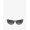 Ray Ban Womens Grey Rb4453 Predator Liteforce Pillow-frame Peek Sunglasses