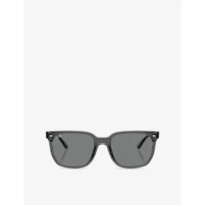 Ray Ban Womens Grey Rb4466d Square Nylon Sunglasses In Metallic