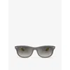 Ray Ban Rb4607m Scuderia Ferrari Collection Sunglasses Grey Frame Grey Lenses 55-17 In Grey