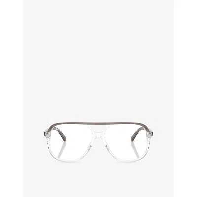 Ray Ban Womens Grey Rb5698 Square-frame Acetate Optical Glasses In Transparent