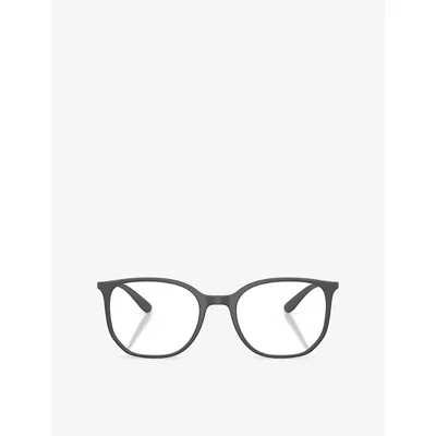 Ray Ban Womens Grey Rb7397 Square-frame Acetate Optical Glasses In Transparent