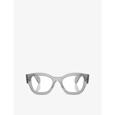Ray Ban Womens Grey Rb7681v Jorge Square-frame Acetate Optical Glasses In Gray