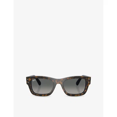 Ray Ban Womens Grey Rb7683s Cat-eye Acetate Sunglasses In Black