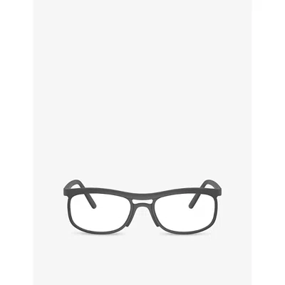 Ray Ban Womens Grey Rx7254 Pillow-frame Metal Optical Glasses In Gray