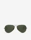 Ray Ban Womens Ray-ban Original Aviator Metal-frame Sunglasses Rb3025 58 In Arista