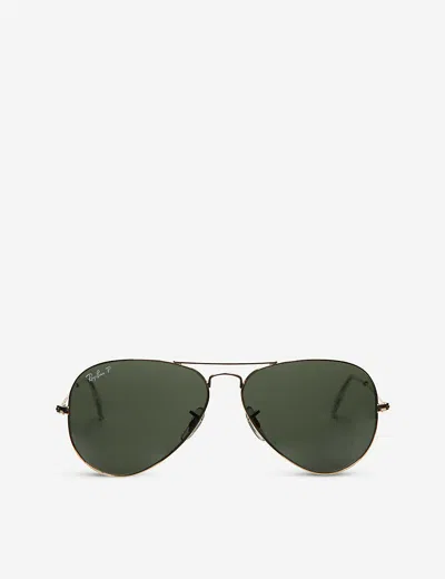 Ray Ban Womens Ray-ban Original Aviator Metal-frame Sunglasses Rb3025 58 In Arista