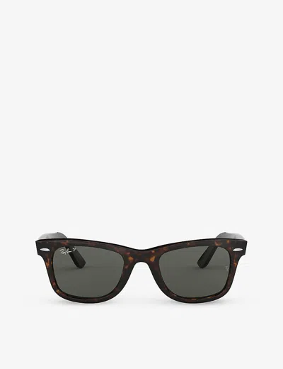 RAY BAN WOMENS BROWN RB2140 WAYFARER SQUARE-FRAME ACETATE SUNGLASSES,67111986
