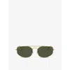 Ray Ban Womens Rb3845 Explorer V Irregular-frame Metal Sunglasses Gold In Legend Gold
