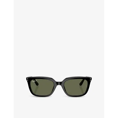 Ray Ban Womens Rb4439d Square-shape Polycarbonate Sunglasses Black