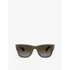 Ray Ban Mega Wayfarer Liteforce Sunglasses Sand Brown Frame Brown Lenses Polarized 52-21 In Brown