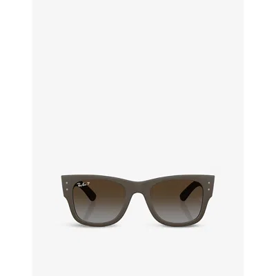 RAY BAN WOMENS BROWN RB4840S SQUARE-SHAPE POLYCARBONATE SUNGLASSES