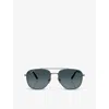 Ray Ban Womens Rb8097 Square-shape Titanium Sunglasses Silver In Silver