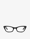 Ray Ban Womens Ray-ban Rx5499 Lady Burbank Optics Acetate Cat-eye Glasses In Black
