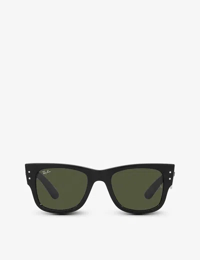 Ray Ban Womens Rb0840s Mega Wayfarer Acetate Sunglasses Black