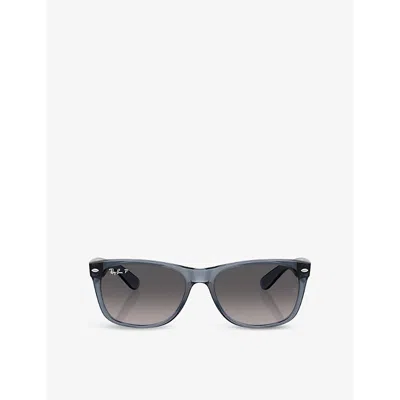 Ray Ban Womens Rb2132 New Wayfarer Square-frame Nylon Sunglasses Blue