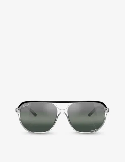 Ray Ban Womens Rb2205 Bill One Irregular-frame Acetate Sunglasses Black