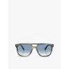 Ray Ban Rb2213 Sonnenbrillen Havana Grau Fassung Blau Glas 58-20 In Brown