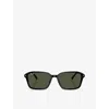 Ray Ban Womens Rb2231 Raimond Square-frame Acetate Sunglasses Black In Black