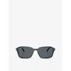 Ray Ban Womens Rb2231 Raimond Square-frame Acetate Sunglasses Blue In Blue
