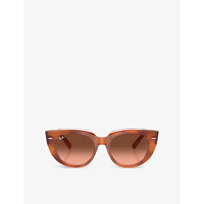RAY BAN WOMENS BROWN RB2286 DOREEN SQUARE-FRAME SUNGLASSES