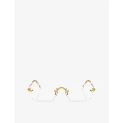 Ray Ban Womens Rb3928v Square-frame Metal Optical Glasses Gold