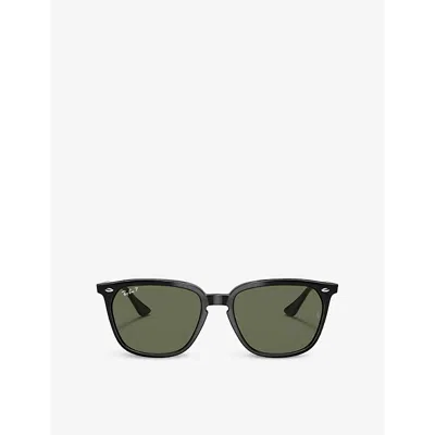 Ray Ban Womens Rb4362 Square-frame Acetate Sunglasses Black