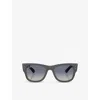 Ray Ban Mega Wayfarer Liteforce Sunglasses Sand Grey Frame Grey Lenses 52-21 In Grey