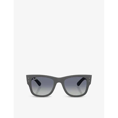 RAY BAN WOMENS RB4840S MEGA WAYFARER LITEFORCE SQUARE-FRAME PEEK SUNGLASSES GREY