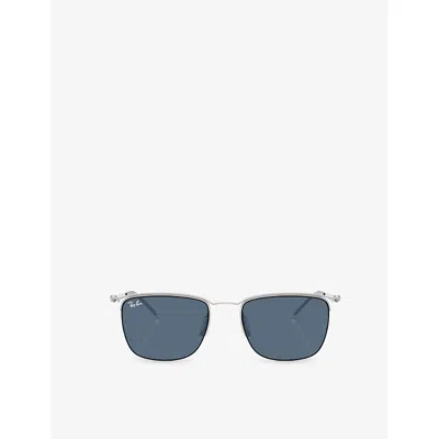 Ray Ban Womens Rb8550 Square-frame Metal Sunglasses Silver In Multi
