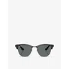 Ray Ban Womens Rbr0504s Clubmaster Reverse Square-frame Acetate Sunglasses Grey In Grey