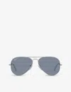 Ray Ban Ray-ban Womens Silver Rb3025 Aviator-frame Branded-lens Acetate Sunglasses In Silver