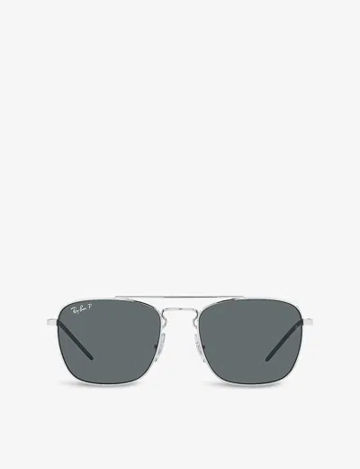Ray Ban Ray-ban Womens Silver Rb3588 Square-frame Acetate Sunglasses